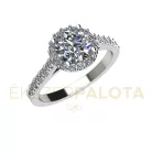 Ékszerpalota eljegyzési gyűrű  0.8ct G/VS gyémánttal BRK651 platina