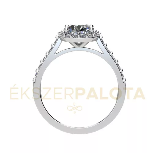 Ékszerpalota eljegyzési gyűrű  0.8ct G/VS gyémánttal BRK651 platina