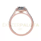 Ékszerpalota eljegyzési gyűrű  0.8ct H/SI gyémánttal BRK651 rozé arany