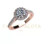Ékszerpalota eljegyzési gyűrű 0.8ct gyémánttal BRK651 rozé arany