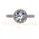 Ékszerpalota eljegyzési gyűrű 0.8ct gyémánttal BRK651 rozé arany