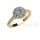 Ékszerpalota eljegyzési gyűrű  0.8ct G/VS gyémánttal BRK651 sárga arany
