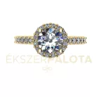 Ékszerpalota eljegyzési gyűrű 0.8ct gyémánttal BRK651 sárga arany