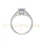 Ékszerpalota eljegyzési gyűrű 2ct G/VS gyémánttal BRK652 platina