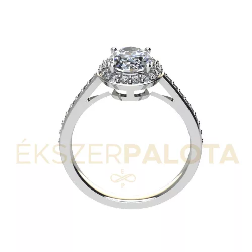 Ékszerpalota eljegyzési gyűrű 1ct H/SI gyémánttal BRK654 platina