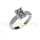 Ékszerpalota eljegyzési gyűrű 2ct G/VS gyémánttal BRK656 platina