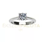 Ékszerpalota eljegyzési gyűrű  0.5ct gyémánttal BRK657 platina 