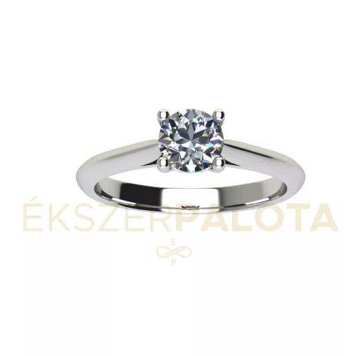 Ékszerpalota eljegyzési gyűrű  0.5ct gyémánttal BRK657 platina 