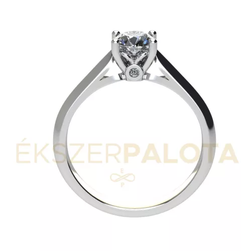 Ékszerpalota eljegyzési gyűrű  0.5ct gyémánttal BRK657 platina 