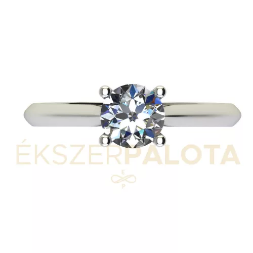 Ékszerpalota eljegyzési gyűrű  0.5ct gyémánttal BRK657 platina 