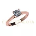 Ékszerpalota eljegyzési gyűrű  0.5ct H/VS gyémánttal BRK657 rozé arany 