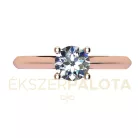 Ékszerpalota eljegyzési gyűrű  0.5ct H/VS gyémánttal BRK657 rozé arany 