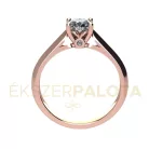 Ékszerpalota eljegyzési gyűrű  0.5ct gyémánttal BRK657 rozé arany 