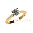Ékszerpalota eljegyzési gyűrű  0.5ct H/VS gyémánttal BRK657 sárga arany 