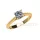 Ékszerpalota eljegyzési gyűrű  0.5ct H/VS gyémánttal BRK657 sárga arany 