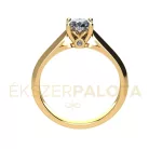 Ékszerpalota eljegyzési gyűrű  0.5ct H/VS gyémánttal BRK657 sárga arany 