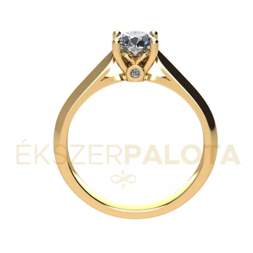 Ékszerpalota eljegyzési gyűrű  0.5ct gyémánttal BRK657 sárga arany 