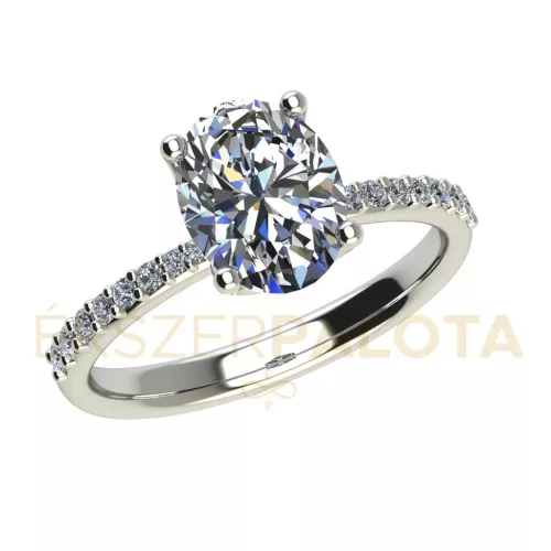 Ékszerpalota eljegyzési gyűrű 1,5ct gyémánttal BRK660 platina 