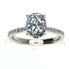 Ékszerpalota eljegyzési gyűrű 1,5ct gyémánttal BRK660 platina 