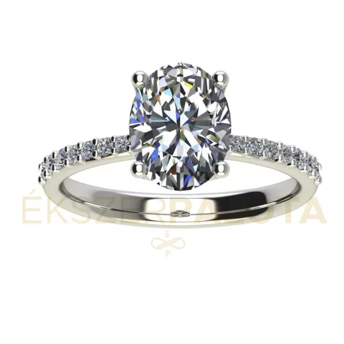 Ékszerpalota eljegyzési gyűrű 1,5ct gyémánttal BRK660 platina 