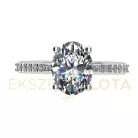 Ékszerpalota eljegyzési gyűrű 1,5ct gyémánttal BRK660 platina 