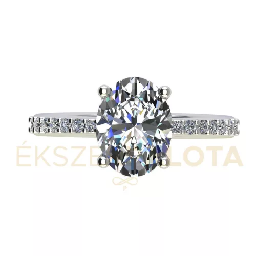 Ékszerpalota eljegyzési gyűrű 1,5ct gyémánttal BRK660 platina 