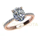 Ékszerpalota eljegyzési gyűrű 1,5ct H/VS gyémánttal BRK660 rozé arany 