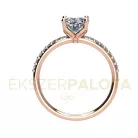 Ékszerpalota eljegyzési gyűrű 1,5ct H/VS gyémánttal BRK660 rozé arany 
