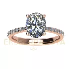 Ékszerpalota eljegyzési gyűrű 1,5ct gyémánttal BRK660 rozé arany 