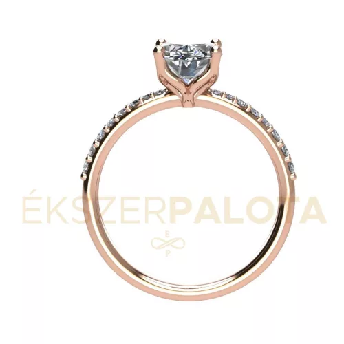 Ékszerpalota eljegyzési gyűrű 1,5ct gyémánttal BRK660 rozé arany 