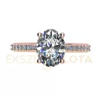 Ékszerpalota eljegyzési gyűrű 1,5ct gyémánttal BRK660 rozé arany 