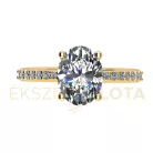 Ékszerpalota eljegyzési gyűrű 1,5ct H/VS gyémánttal BRK660 sárga arany 