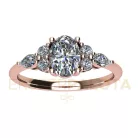 Ékszerpalota eljegyzési gyűrű 0,7ct G/VS gyémánttal BRK661 rozé arany 