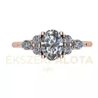Ékszerpalota eljegyzési gyűrű 0,7ct H/VS gyémánttal BRK661 rozé arany 