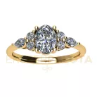 Ékszerpalota eljegyzési gyűrű 0,7ct H/VS gyémánttal BRK661 sárga arany 
