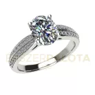Ékszerpalota eljegyzési gyűrű 1,5ct H/SI gyémánttal BRK662 fehér arany 