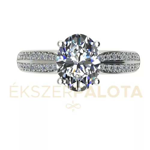 Ékszerpalota eljegyzési gyűrű 1,5ct H/SI gyémánttal BRK662 fehér arany 