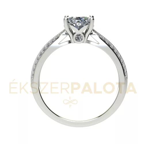 Ékszerpalota eljegyzési gyűrű 1,5ct G/VS gyémánttal BRK662 platina 