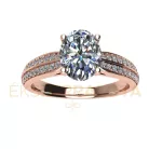 Ékszerpalota eljegyzési gyűrű 1,5ct gyémánttal BRK662 rozé arany 