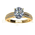 Ékszerpalota eljegyzési gyűrű 1,5ct H/SI gyémánttal BRK662 sárga arany 