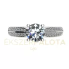 Ékszerpalota eljegyzési gyűrű 0,8ct H/SI gyémánttal BRK663 fehér arany 