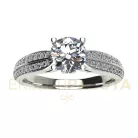 Ékszerpalota eljegyzési gyűrű 0,8ct gyémánttal BRK663 fehér arany 
