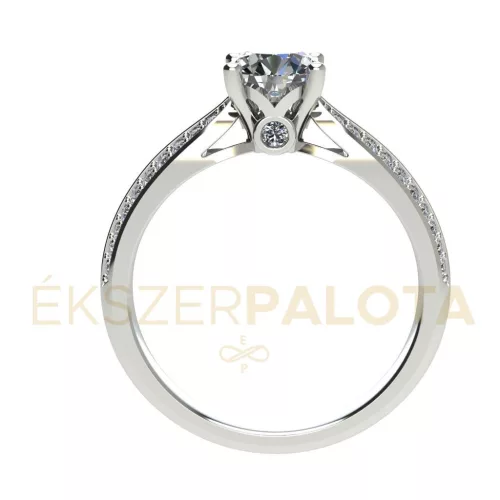 Ékszerpalota eljegyzési gyűrű 0,8ct H/SI gyémánttal BRK663 platina 