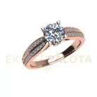 Ékszerpalota eljegyzési gyűrű 0,8ct G/VS gyémánttal BRK663 rozé arany 