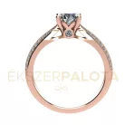 Ékszerpalota eljegyzési gyűrű 0,8ct G/VS gyémánttal BRK663 rozé arany 