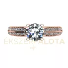 Ékszerpalota eljegyzési gyűrű 0,8ct G/VS gyémánttal BRK663 rozé arany 