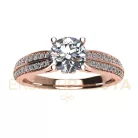 Ékszerpalota eljegyzési gyűrű 0,8ct H/SI gyémánttal BRK663 rozé arany 