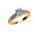 Ékszerpalota eljegyzési gyűrű 0,8ct H/SI gyémánttal BRK663 sárga arany 