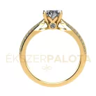 Ékszerpalota eljegyzési gyűrű 0,8ct gyémánttal BRK663 sárga arany 