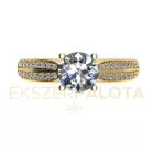 Ékszerpalota eljegyzési gyűrű 0,8ct gyémánttal BRK663 sárga arany 
